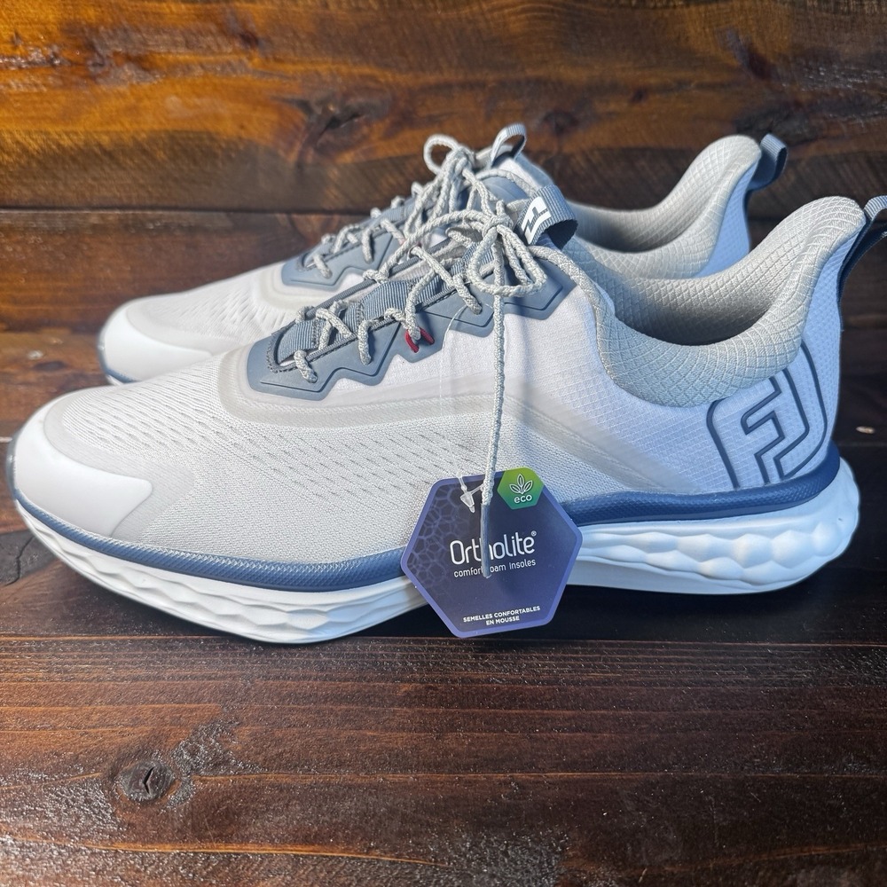 Footjoy Quantum Ortholite Spikeless Men's Golf Shoes U.S. Size 11 White/Gray